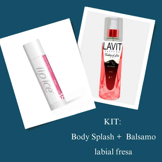 BODY SPLASH Y BALSAMO LABIAL FRESA
